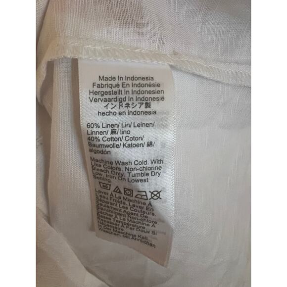 J.Crew Linen Blend Button-Up Long Sleeve Linen Blend Shirt - Picture 4 of 7